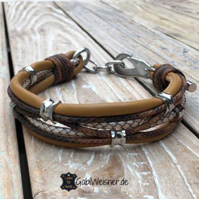 Hundehalsband-Leder-Mix-in-Cognac-Perlmutt-1