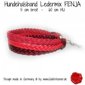 Hundehalsband-Lederhalsband-rot-5-cm-breit-4