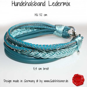 Hundehalsband-Ledermix-5,4-cm-breit-petrol-1