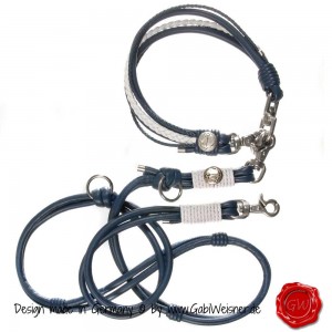 Hundehalsband-Ledermix-Marine-Look-Leine---1