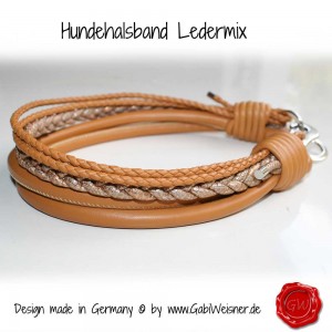 Hundehalsband-Ledermix-cognac-2