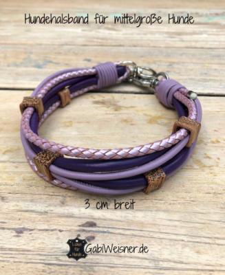 Hundehalsband-für-mittelgroße-Hunde-lila-flieder