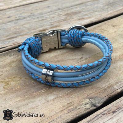 Hundehalsband-in-Hellblau