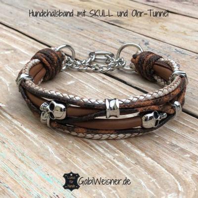Hundehalsband-mit-SKULL-und-Ohr-Tunnel-Gabi-Weisner-Rhodesian-Ridgeback