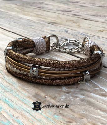 Hundehalsband-mit-Zugstoppkette-Leder-Mix-in-Gold-Perlmutt-1