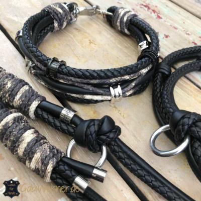 Hundehalsband-und-Leine-Luxus-Leder-Schlange