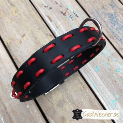 Hundehalsband Leder 3,5 cm breit- für große Hunde- 2