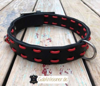 Hundehalsband Leder 3,5 cm breit- für große Hunde- 3