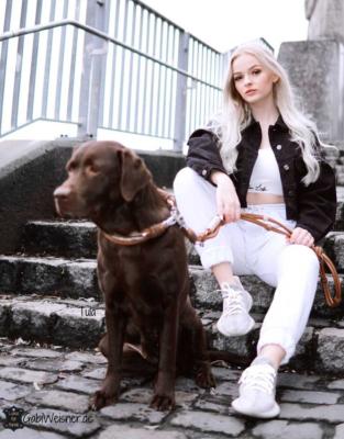 Hundehalsband Leder OhrTunnel Tula Celina 3