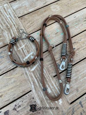 Newtensina 3-teiliges Hundehalsband & Leinen-Set – Wildleder Mit Fliege, Für Kleine Hunde & Katzen, Pink