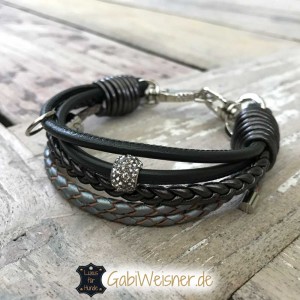 Mini-Halsband-Carbon-Anthrazit-Stahl