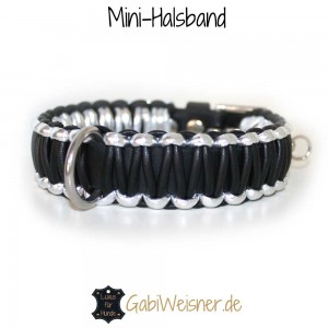 Mini-Halsband-Leder-Schwarz-Silber-1