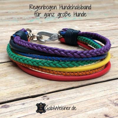 Regenbogen-Hundehalsband-für-ganz-große-Hunde
