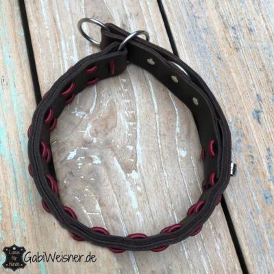 Zugstopp-Hundehalsband-Leder-4-cm-breit-für-große-Hunde-braun-rot