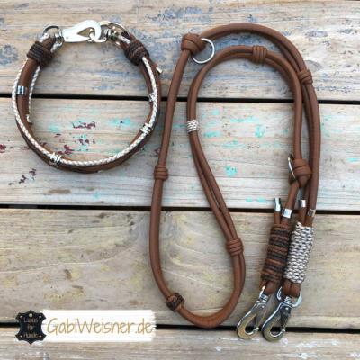 hundehalsband leine schlüsselband set 4