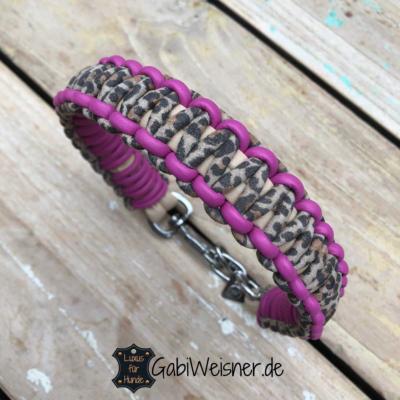 hundehalsband leo-pink