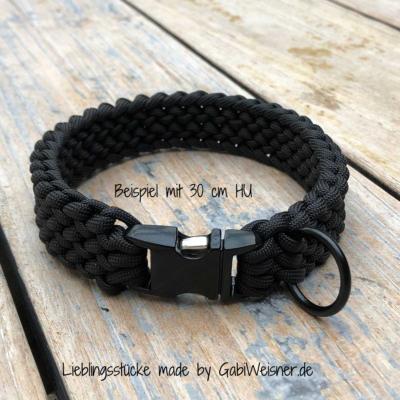 hundehalsband mit klickverschluss paracord schwarz 1